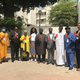 US mayors pose with Aliou Sall, president of the Mayors Association Of Senegal.